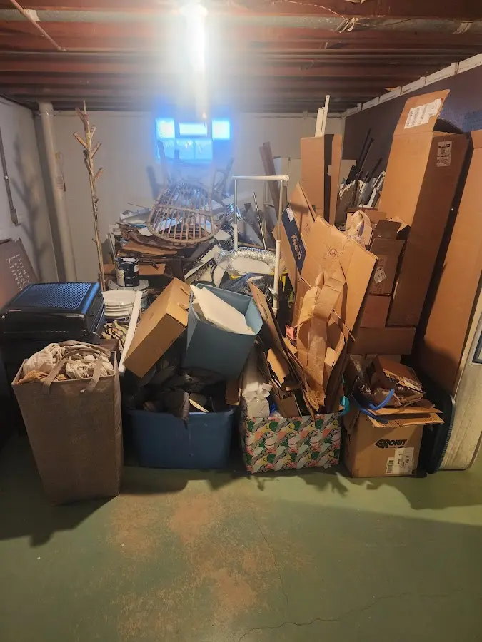 Roll-off dumpster container at job site for 20 Yard Dumpster Rental in Fort Wayne